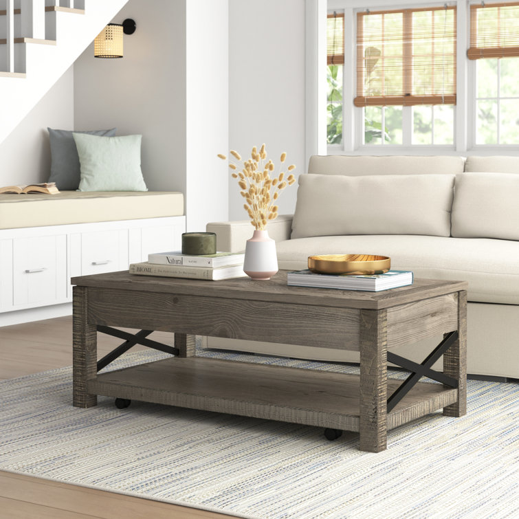 Sand & Stable Bryson Lift Top 4 Legs Coffee Table with Storage